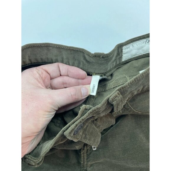 Rag & Bone Jeans Women 27x30 Brown Skinny Ankle Mid-Rise Sueded Stretch USA - Picture 10 of 16